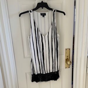 Fifteen Twenty Black and White Striped Tank Top